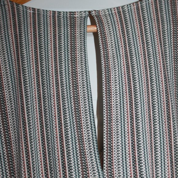 LIMTED TIME SALE: BCBGeneration ROMPER, size m, mulicolor-blue, rust, and cream - Picture 2 of 8